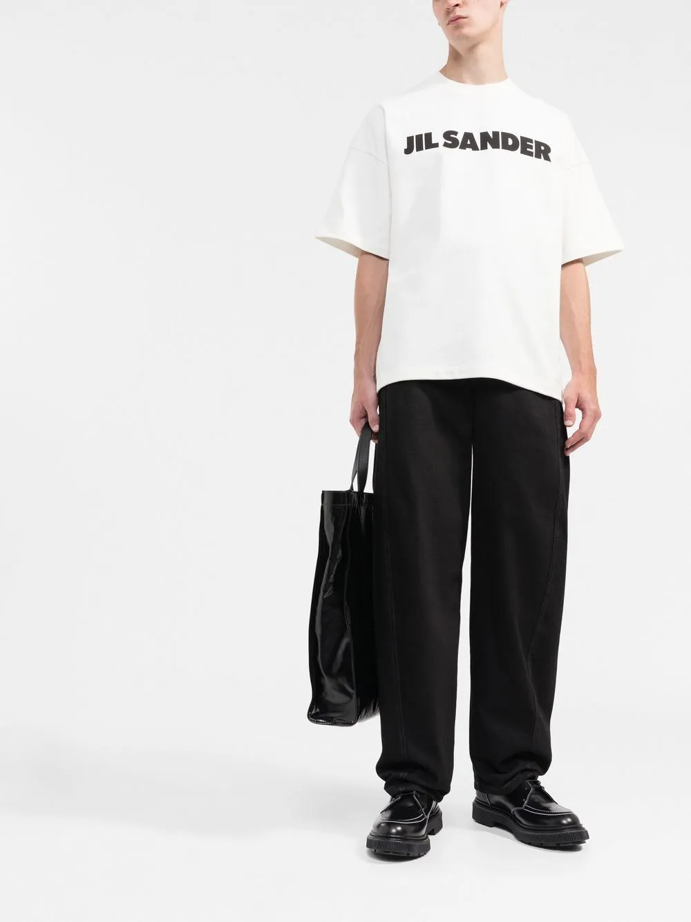 Jil Sander T-shirt à logo imprimé blanc