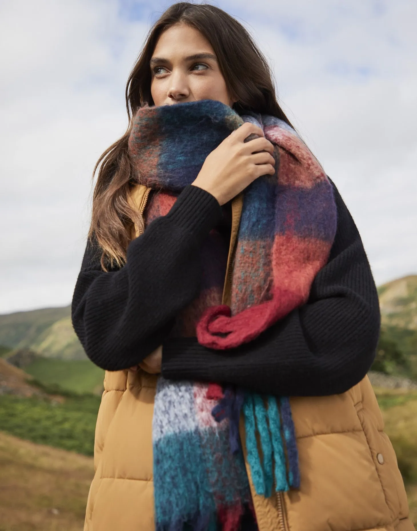 Joules | Folley Brushed Check Scarf | Women's