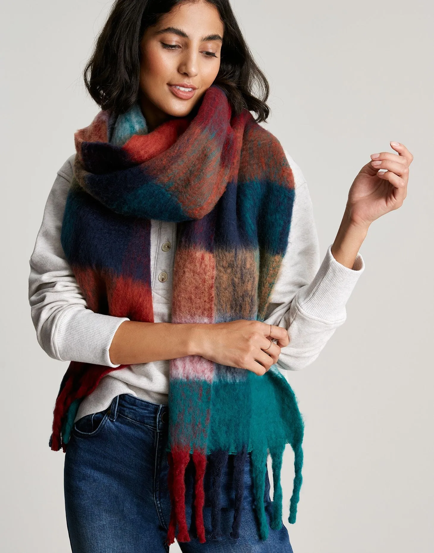 Joules | Folley Brushed Check Scarf | Women's