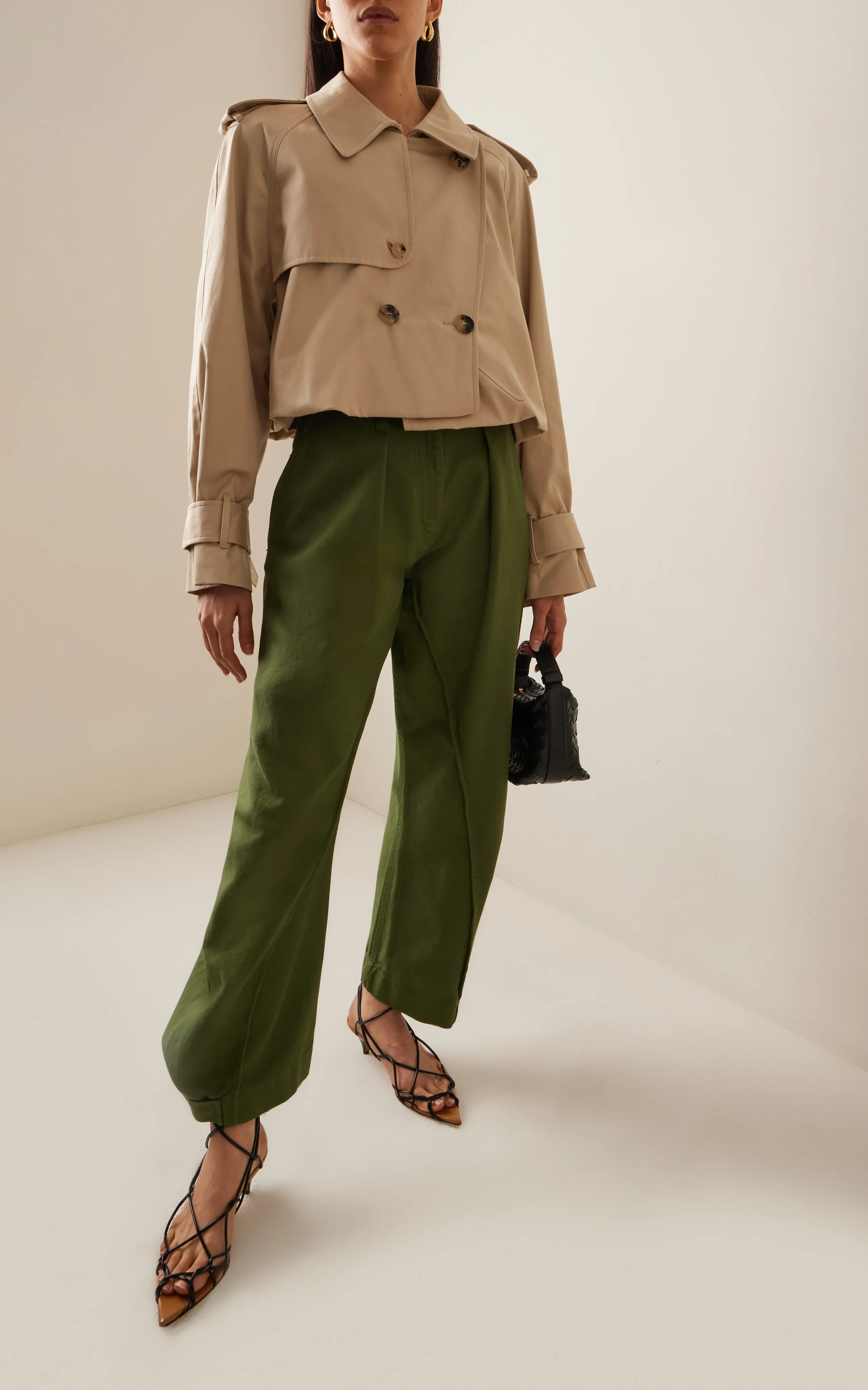 JW Anderson Cropped Cotton Trench Coat