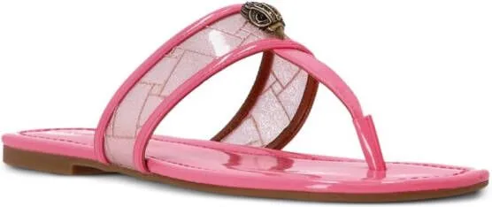 KG Kurt Geiger thong-strap patent-leather sandals Pink