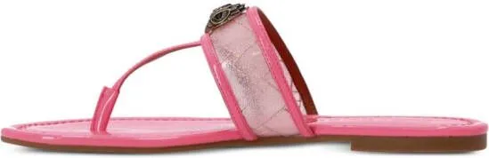 KG Kurt Geiger thong-strap patent-leather sandals Pink