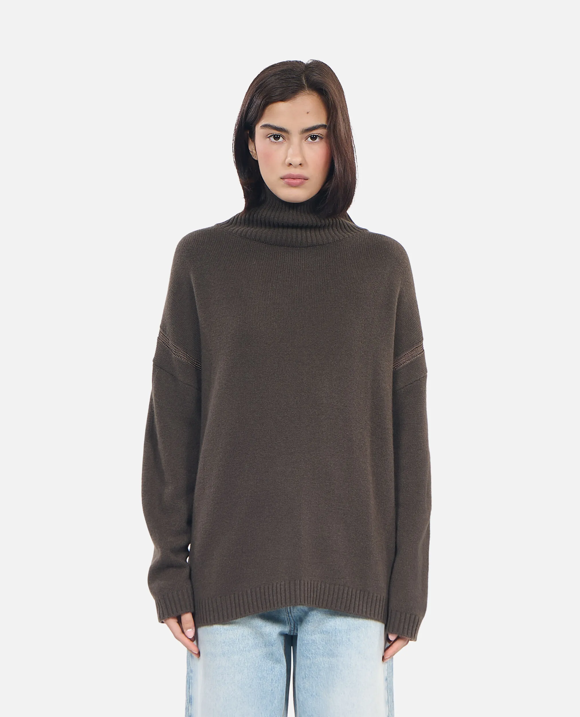 Khaki cashmere sweater