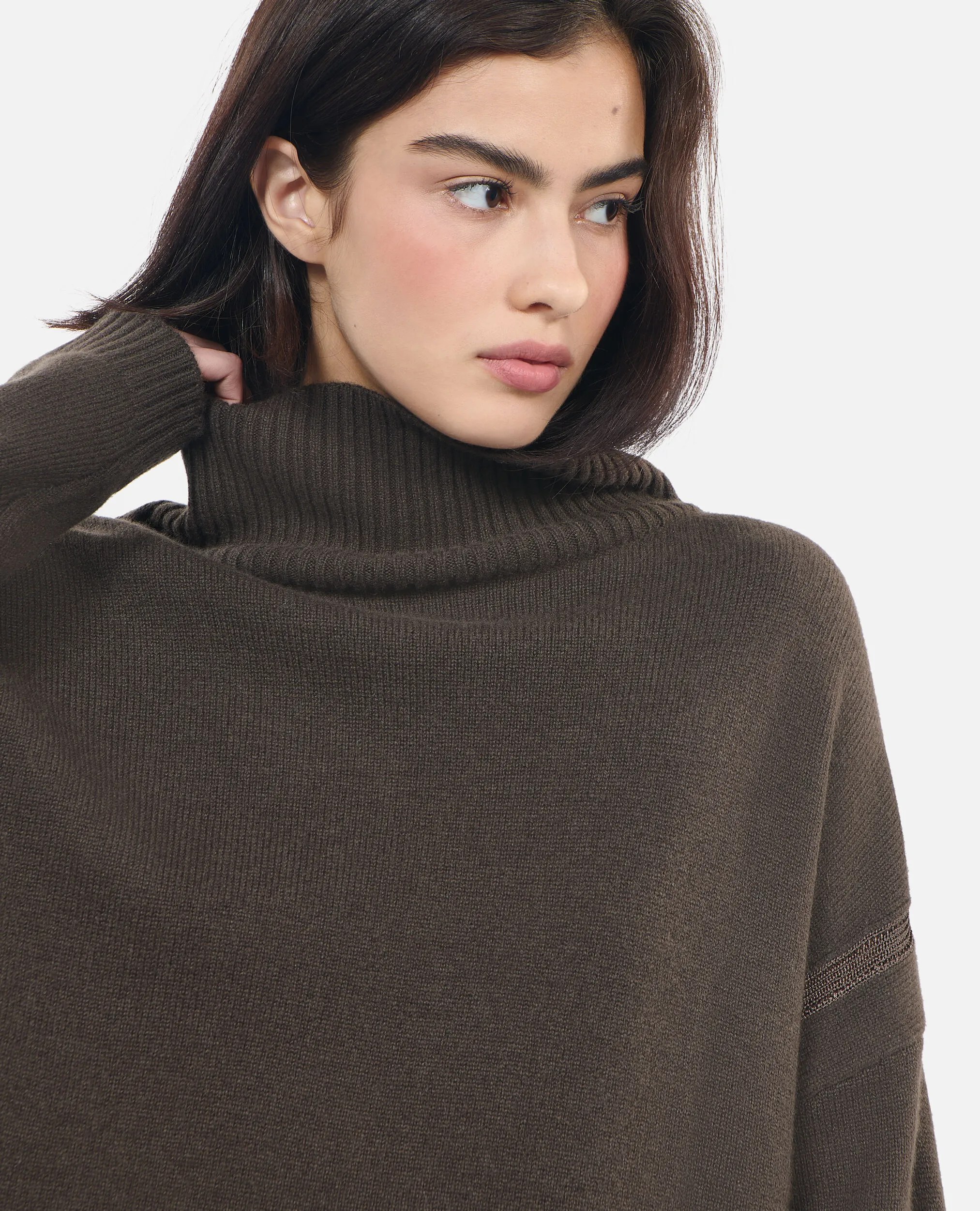 Khaki cashmere sweater