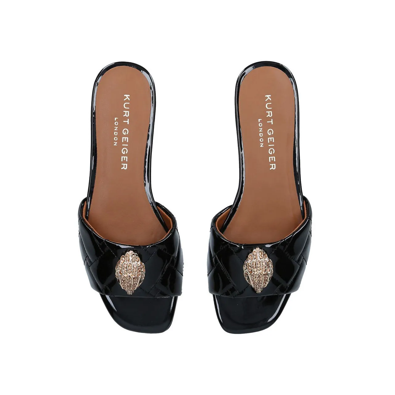 KURT GEIGER LONDON Kensington Flat Sandals - Black