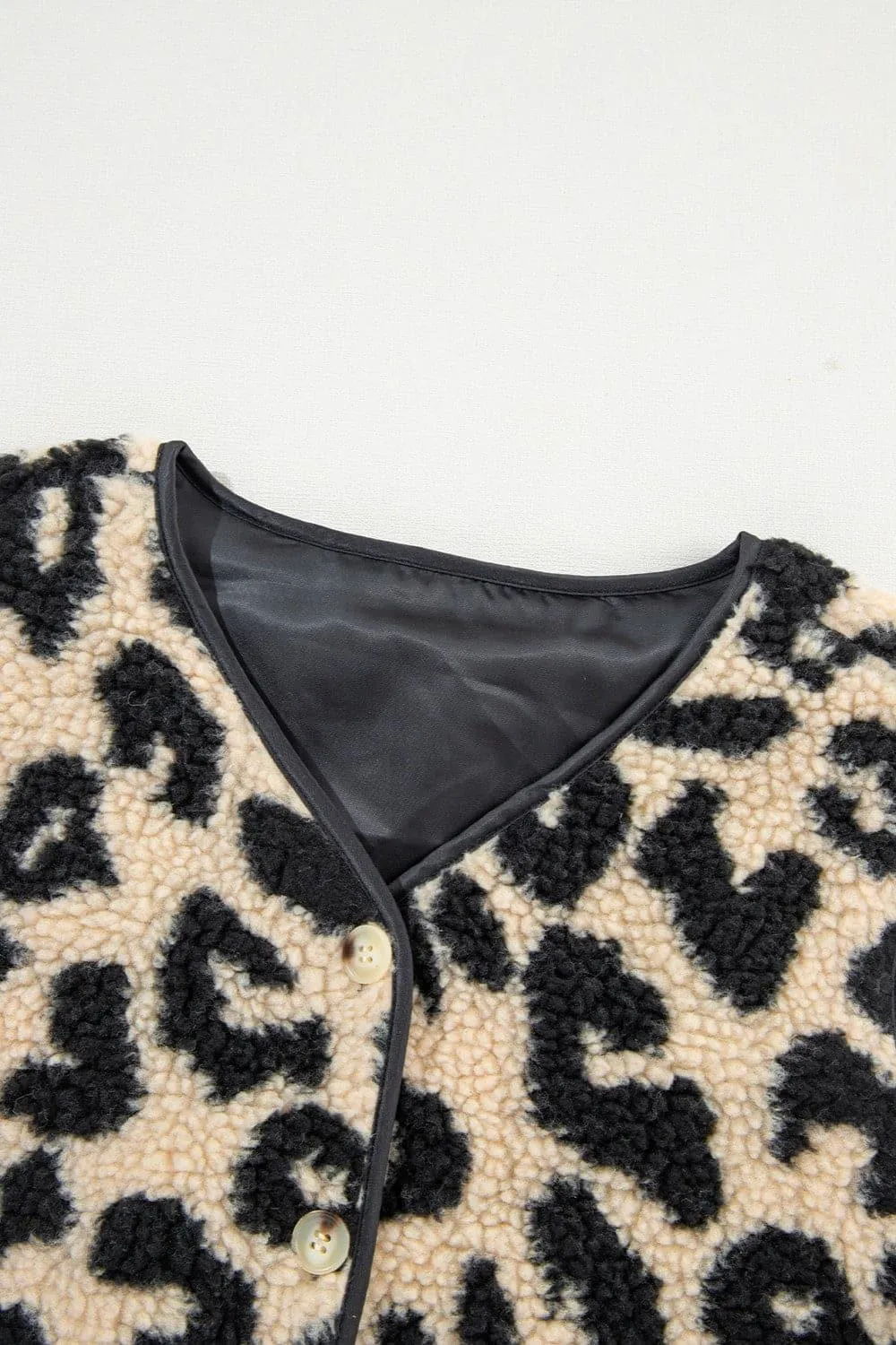 Leona Leopard Button Up Vest Coat