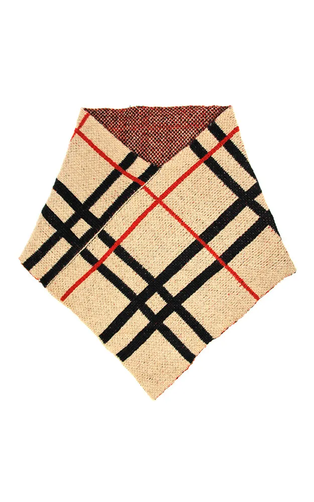 LOF1001 Plaid Pattern Tube Scarf