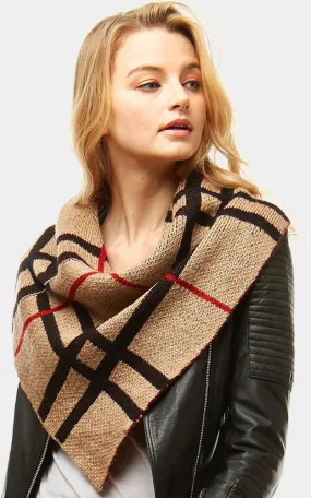 LOF1001 Plaid Pattern Tube Scarf