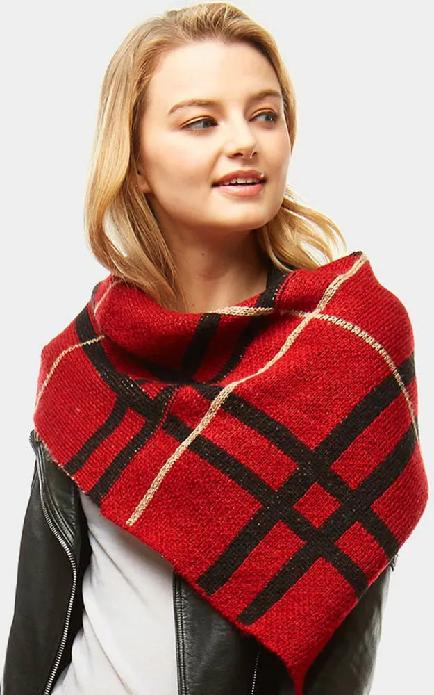 LOF1001 Plaid Pattern Tube Scarf