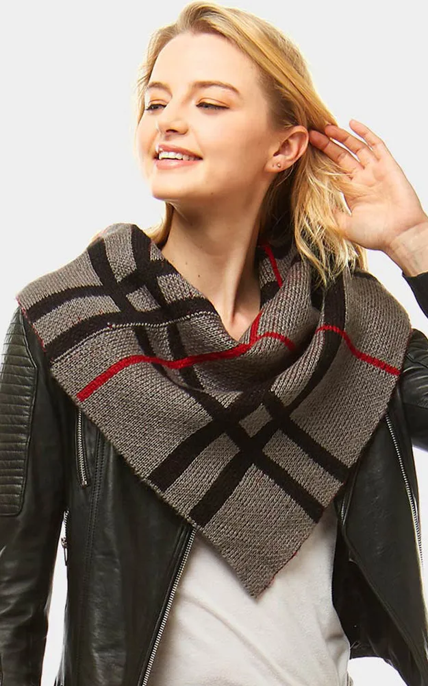 LOF1001 Plaid Pattern Tube Scarf