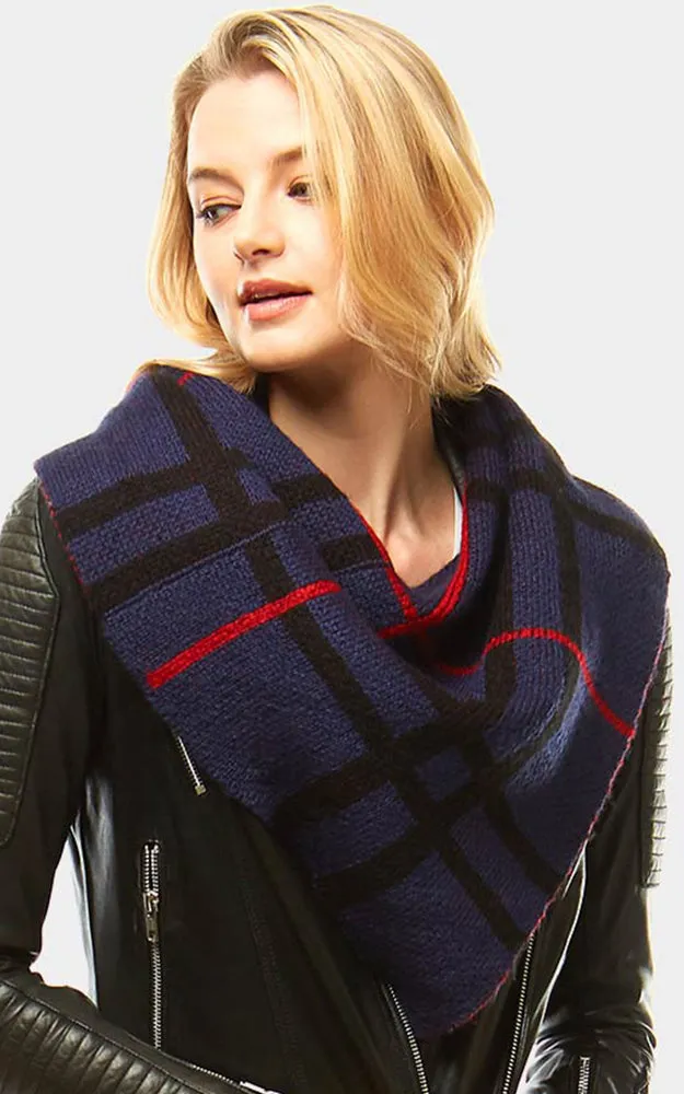 LOF1001 Plaid Pattern Tube Scarf