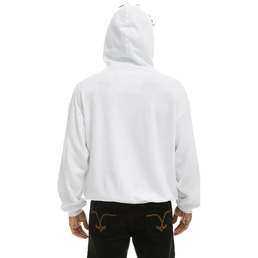 Logo Pullover Relaxed Hoodie (White)