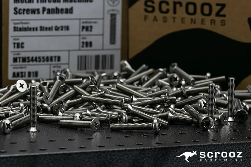 M5 x 16mm Machine Screws CSK Zinc Box 100