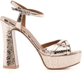 Malone Souliers Keaton 120mm metallic-effect sandals Pink