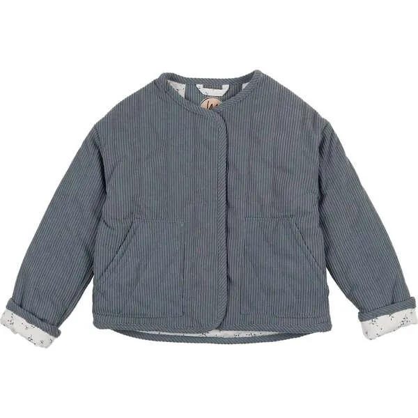 Maniere Quilted Corduroy Jacket, Blue