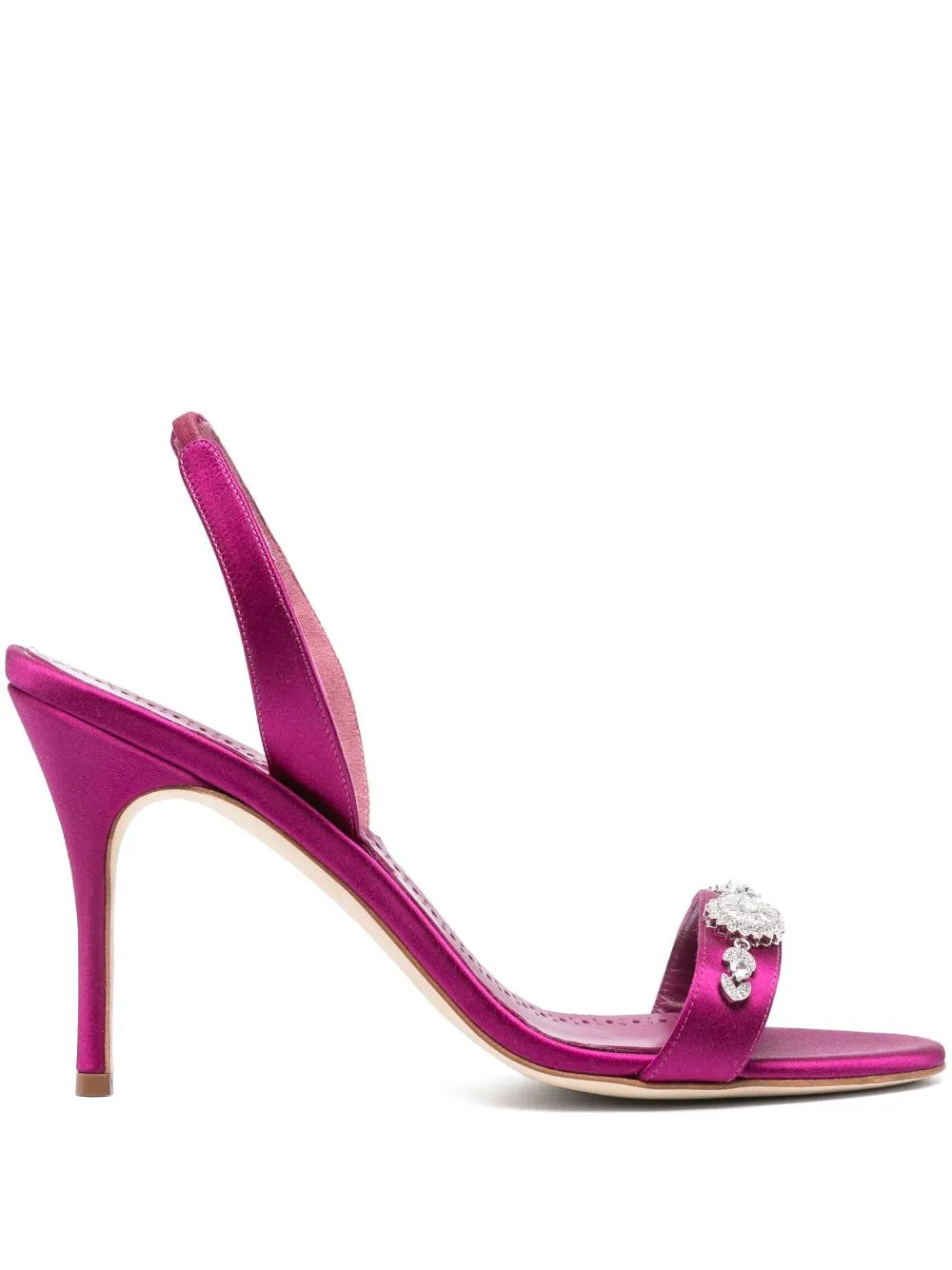 Manolo Blahnik 90mm Lamisan slingback sandals - Pink