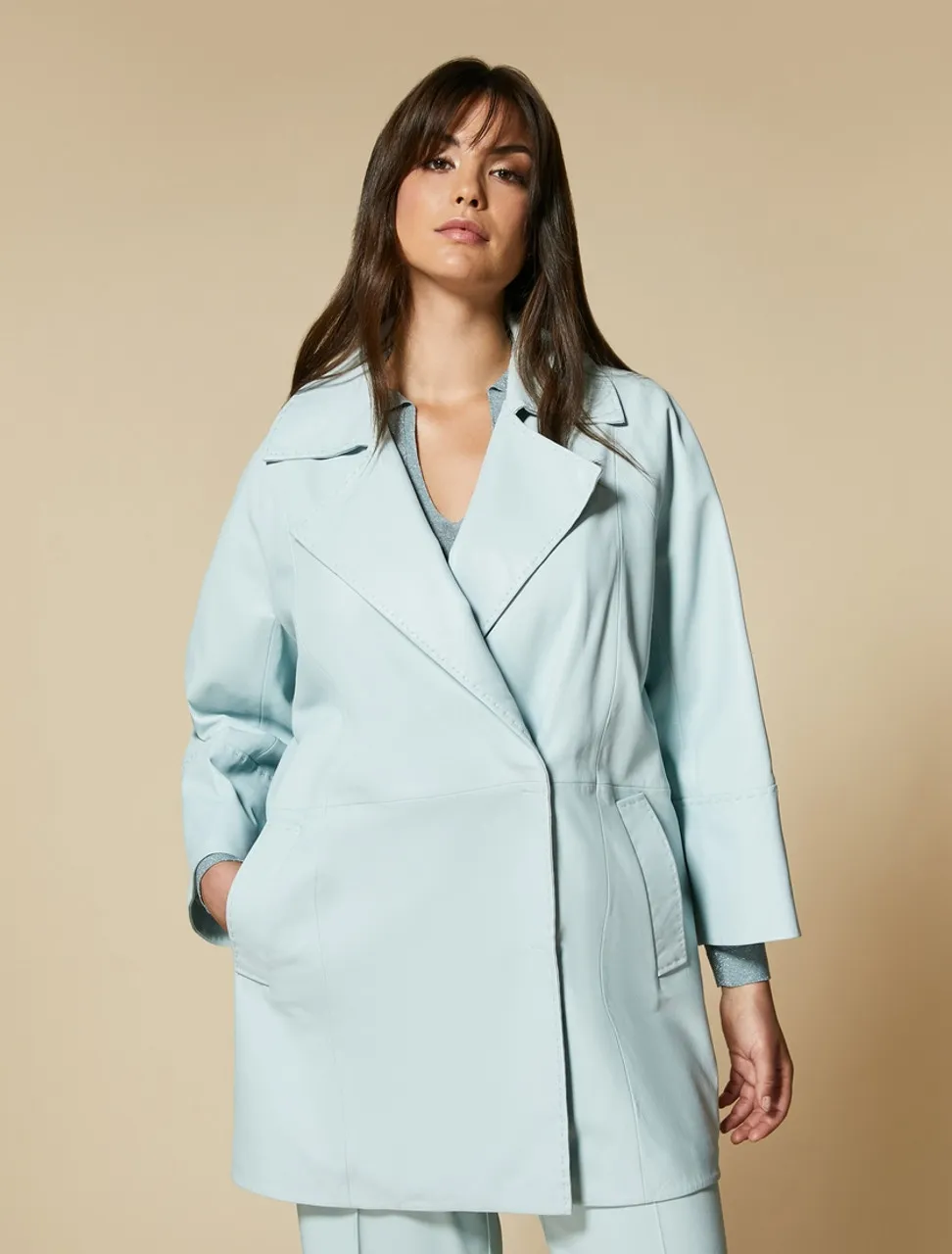 MARINA RINALDI Nappa leather duster coat -                         -                     -                