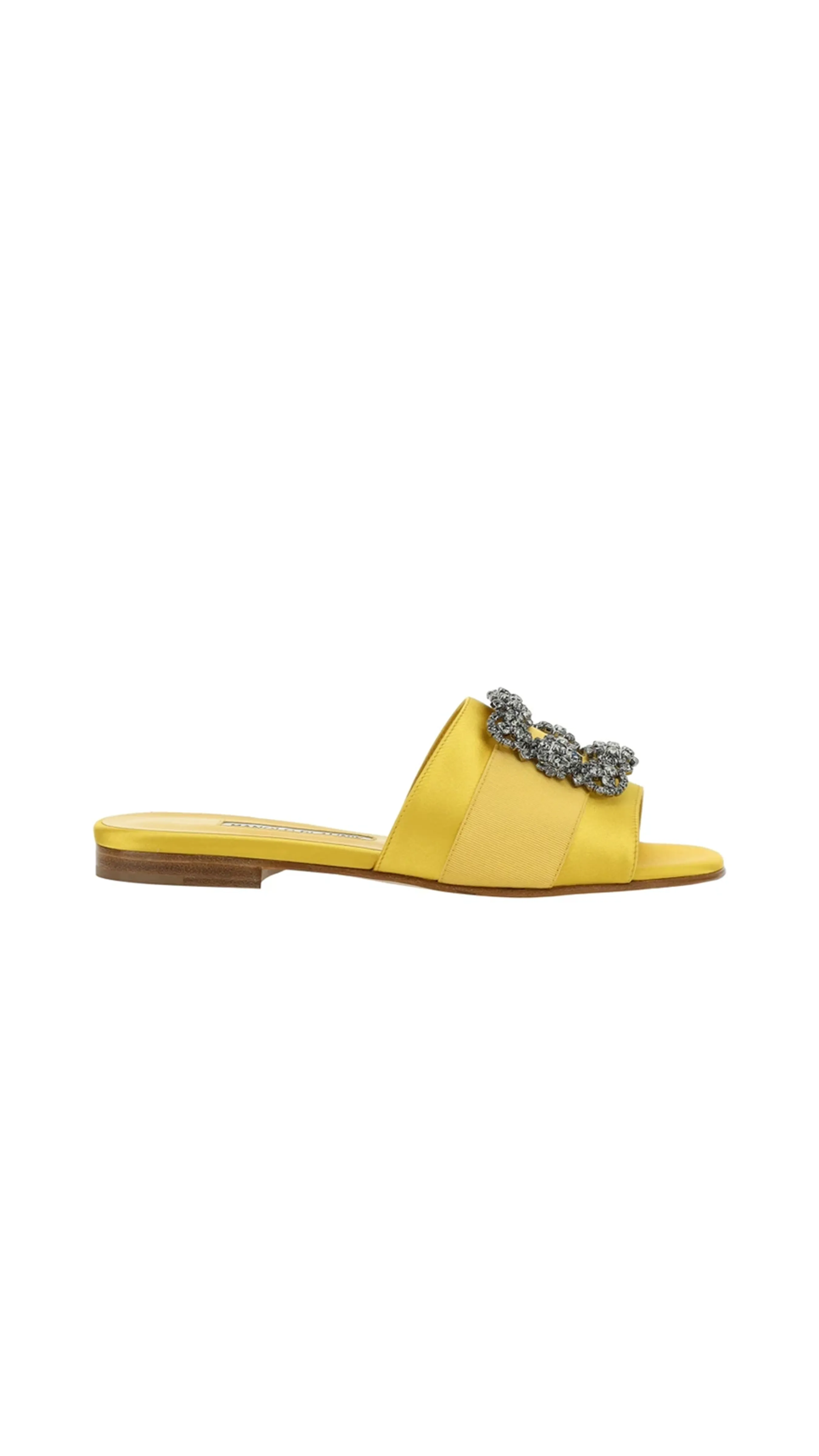 Martamod Silk Satin Sandals - Yellow