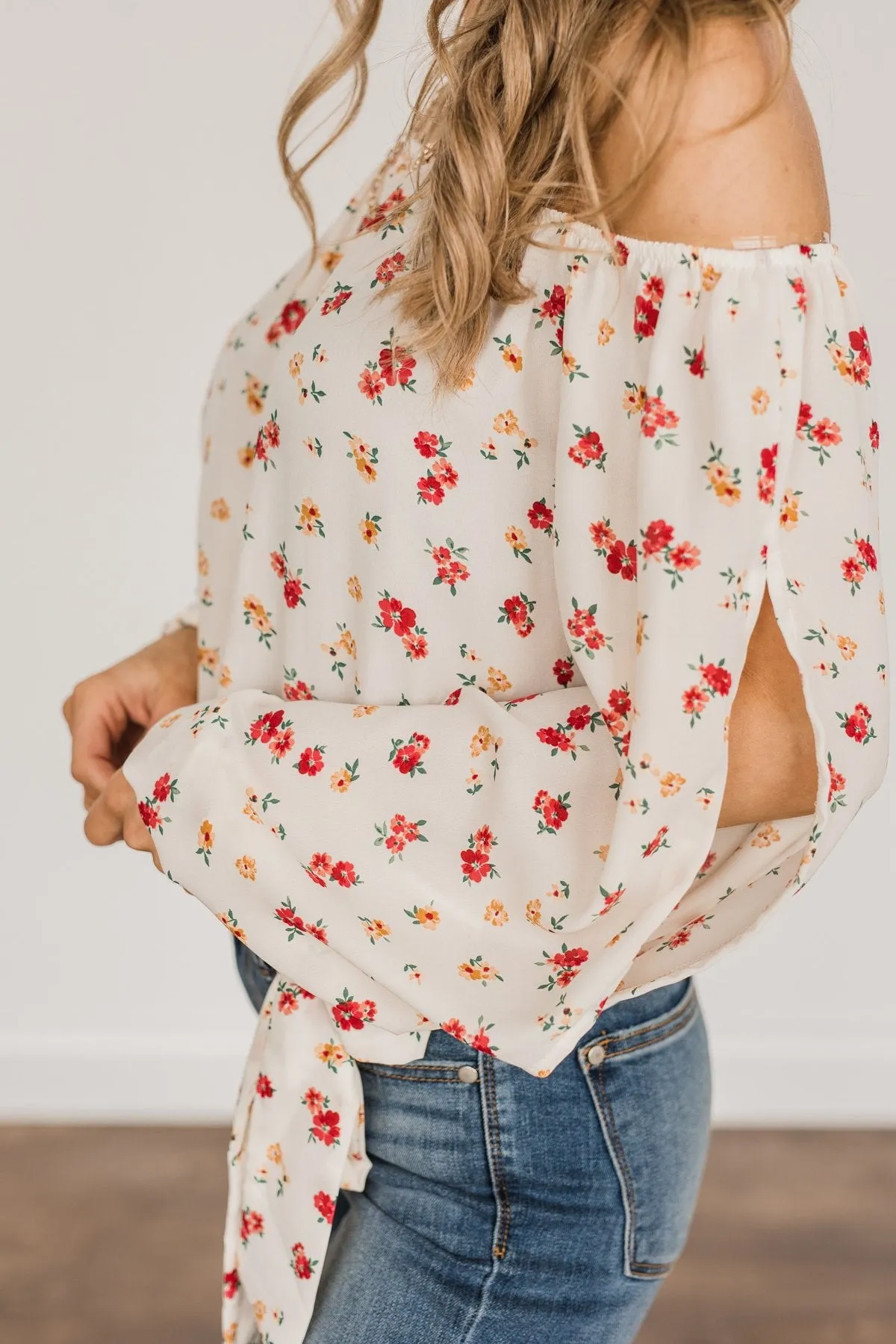 Match Made In Heaven Off The Shoulder Blouse- Cream