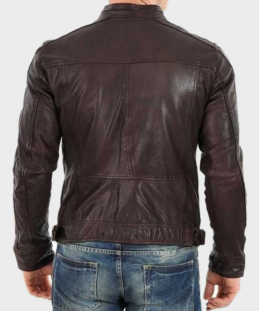 Mens Brown Casual Leather Jacket | Casual Brown Jacket