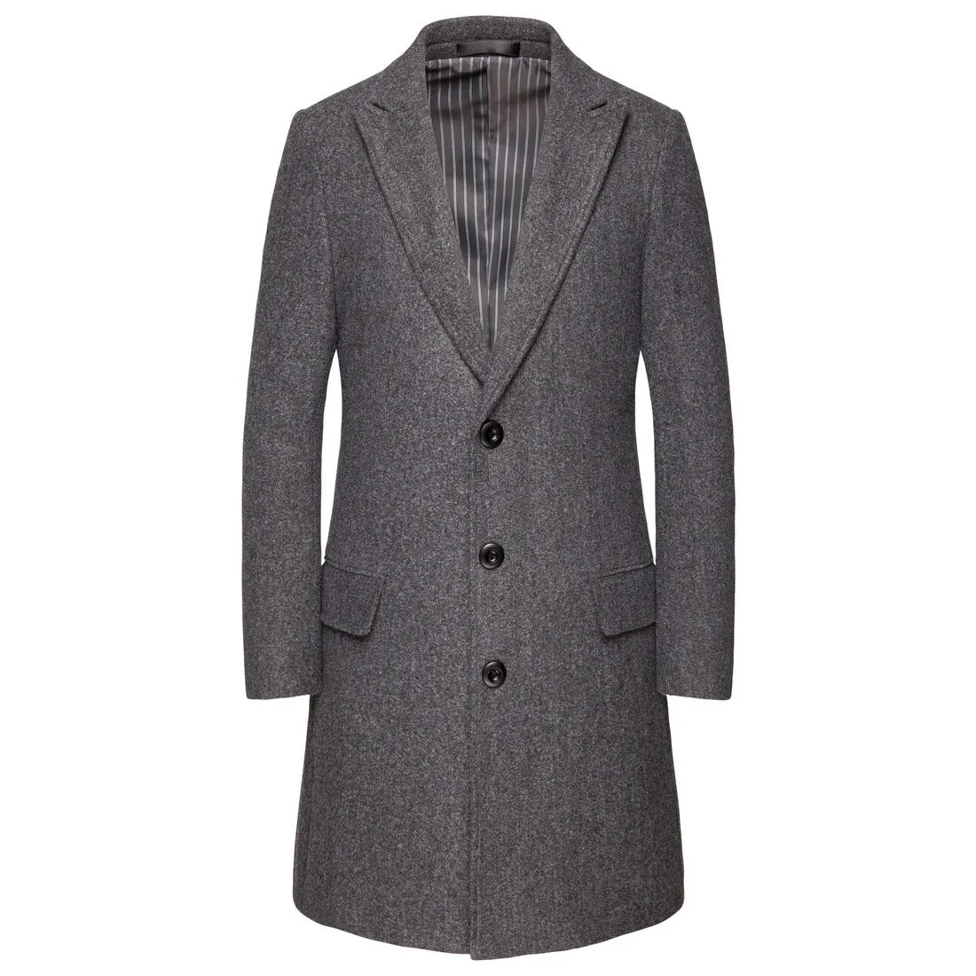 Men's Medium Length Oversized Woolen Coat