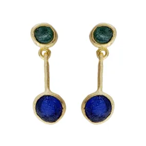 Michael Vincent Michaud Petite Blue Drop Post Earrings