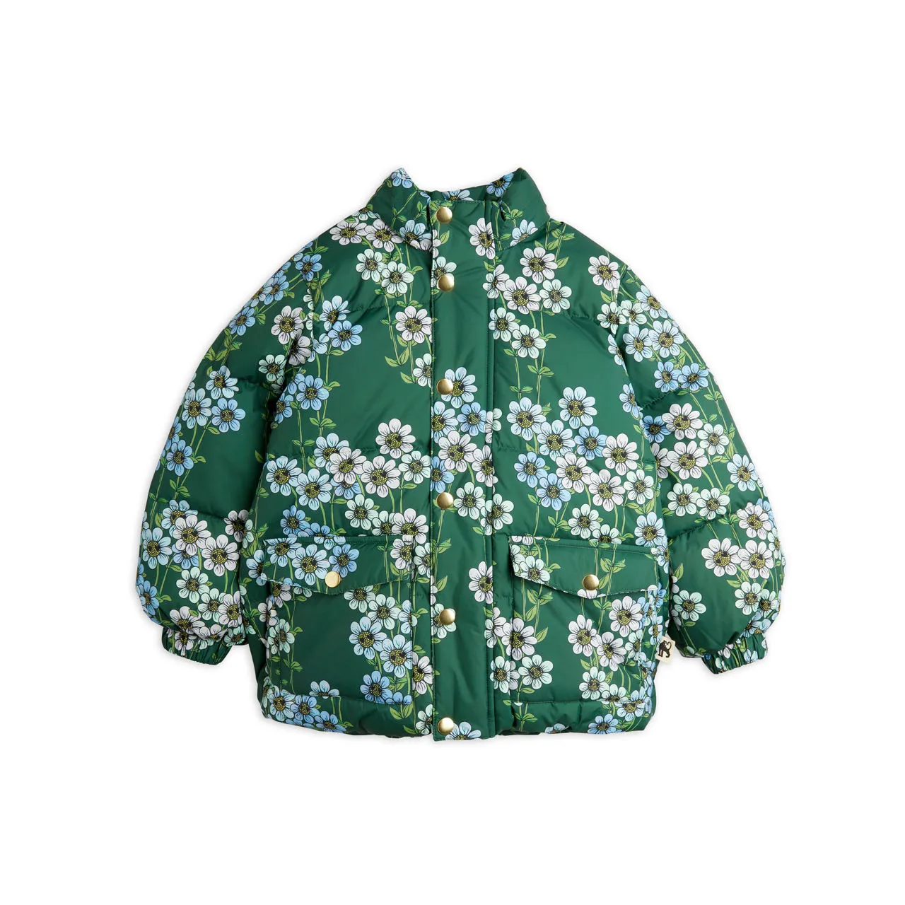 MINI RODINI Daisys Puffer Jacket - Green