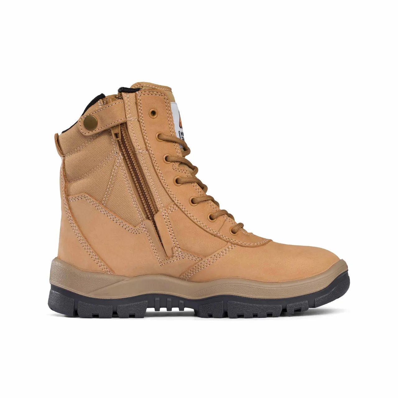 Mongrel Boots 251 High Wheat Zip Side Steel Toe Work Boots