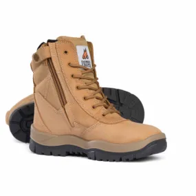 Mongrel Boots 251 High Wheat Zip Side Steel Toe Work Boots