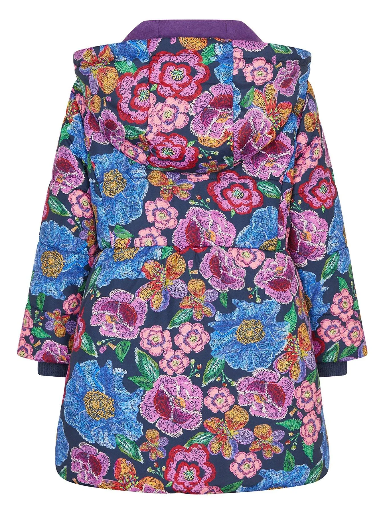 Monsoon Girls Tapestry Print Coat - Pink