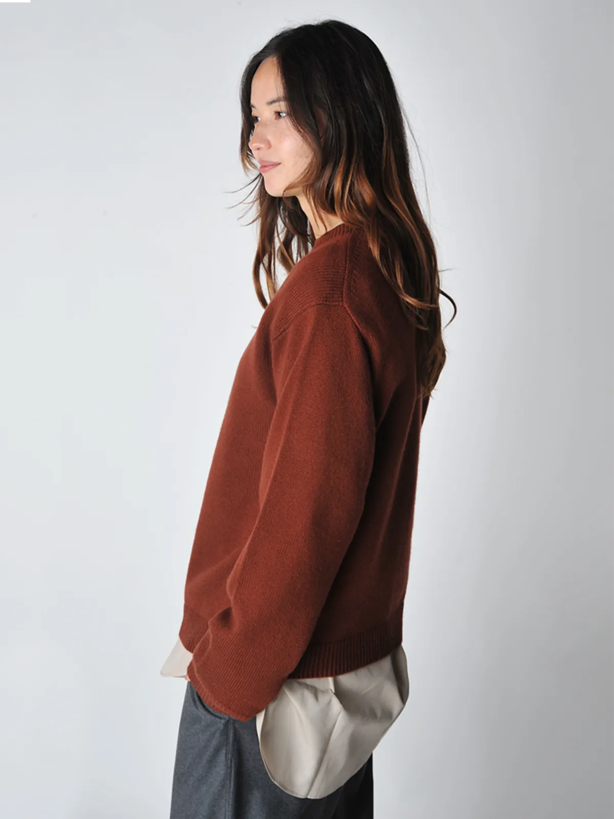 Moody Pulllover Sweater - Brick