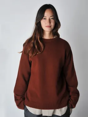 Moody Pulllover Sweater - Brick