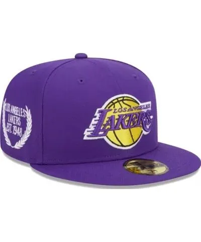 New Era Men's NBA Los Angeles Lakers Undervisor Laurels 59FIFTY Fitted Hat