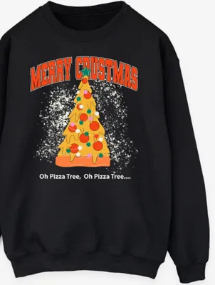 NW2 Christmas Merry Crustmas Mens Black Sweatshirt | Sweatshirts & Hoodies | George at ASDA