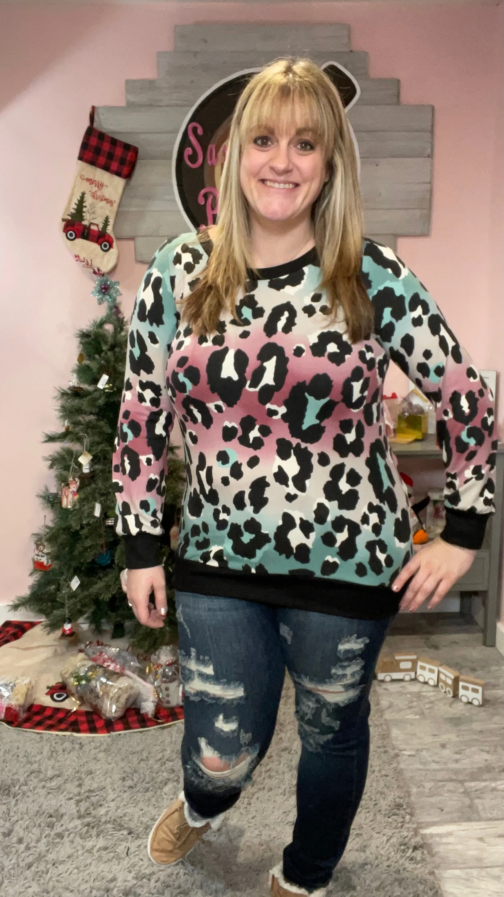 Ombre Leopard Sweater