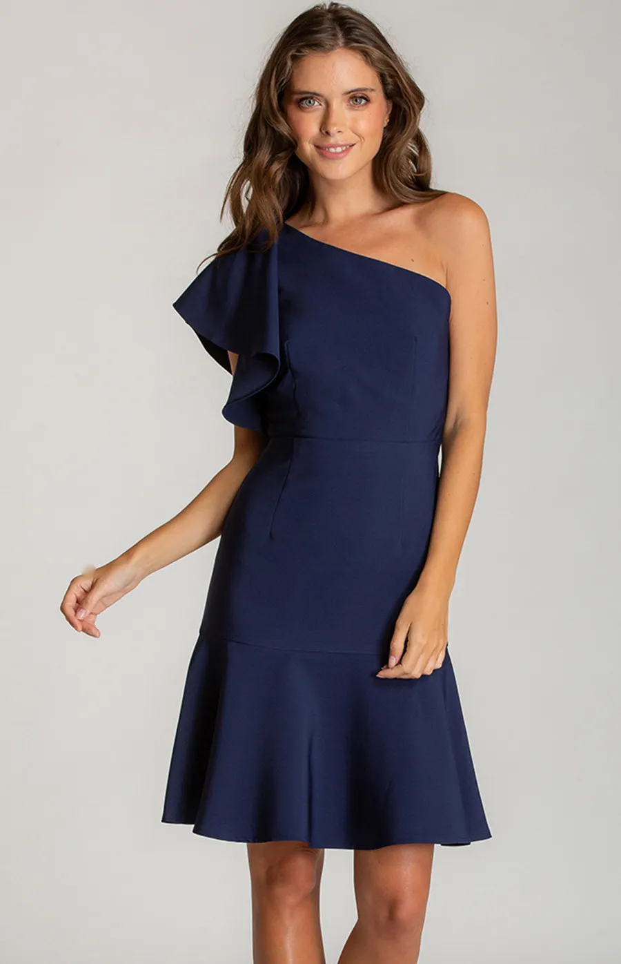 One Shoulder Frill Detail Dress (ADR852A) 