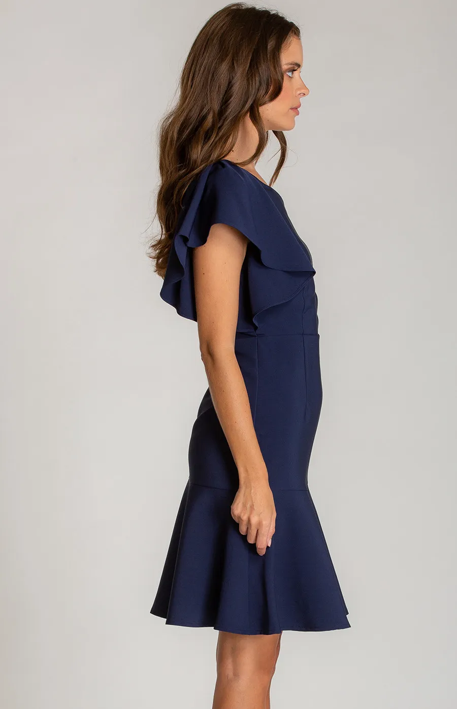 One Shoulder Frill Detail Dress (ADR852A) 