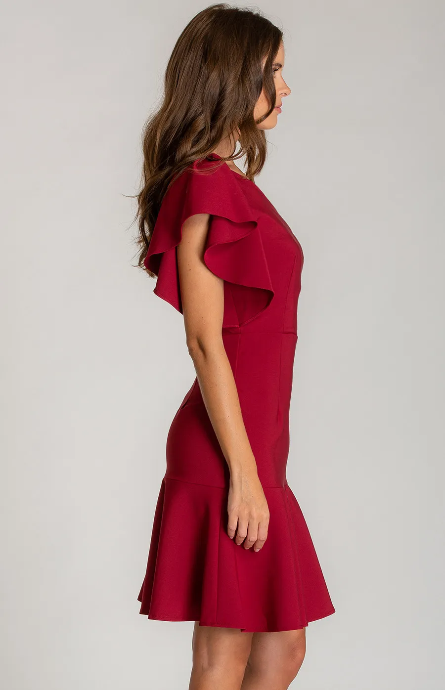 One Shoulder Frill Detail Dress (ADR852A) 