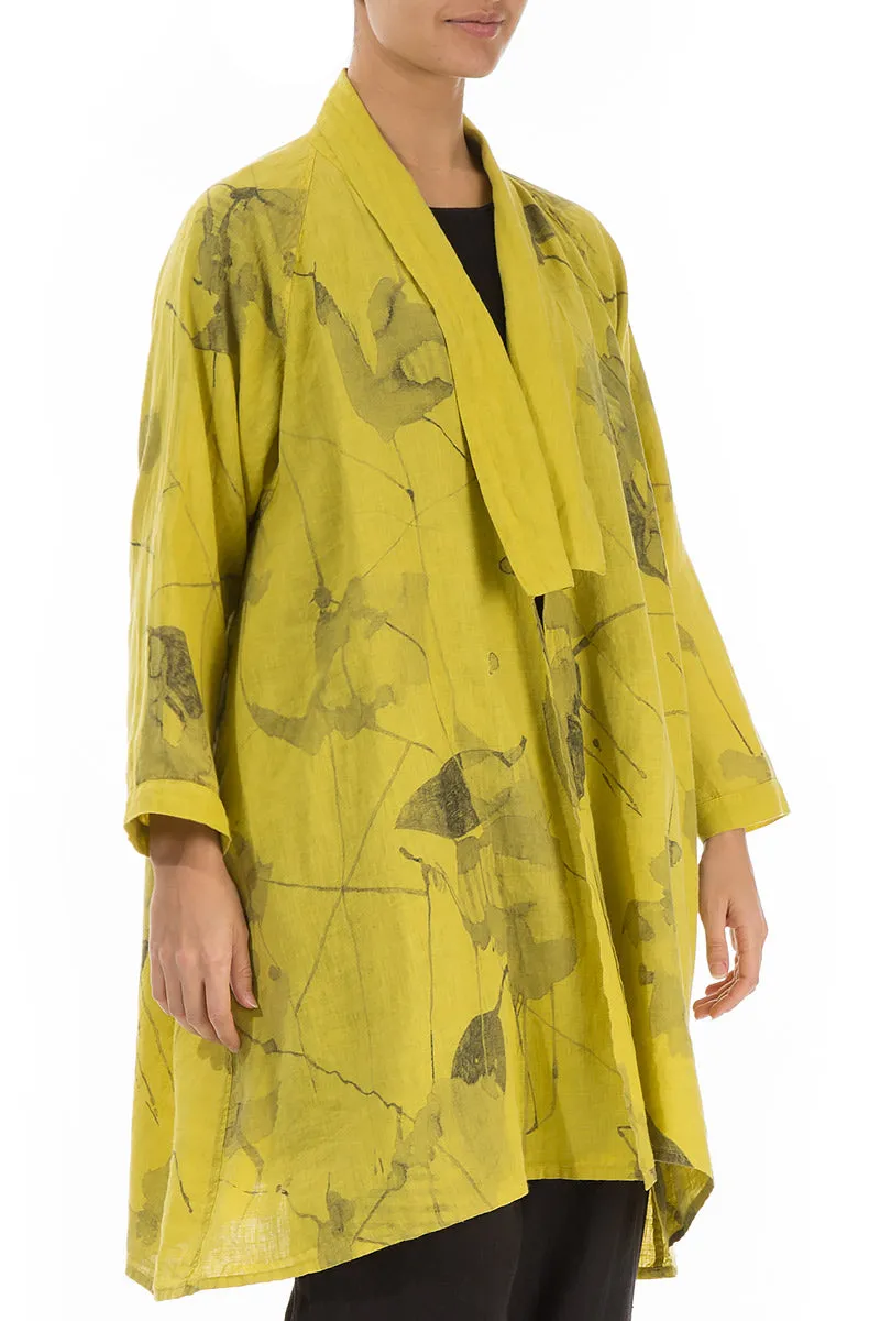 Open Cyber Lime Mirage Linen Jacket