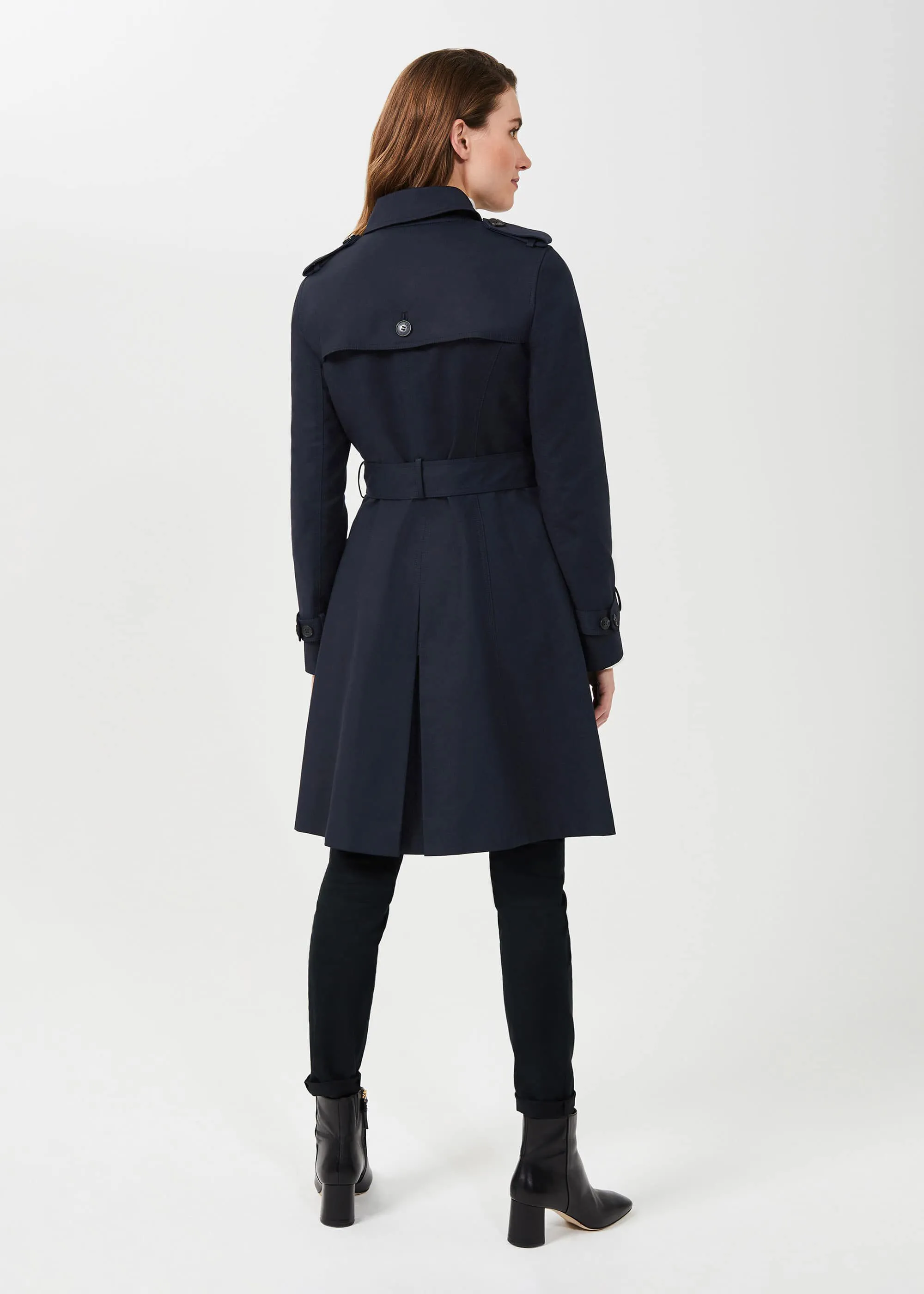 Petite Saskia Shower Resistant Trench Coat 