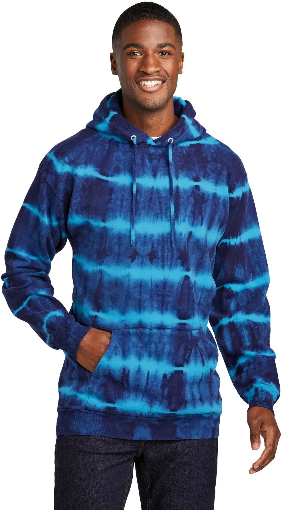 Port & Company Allover Stripe Tie-Dye Fleece