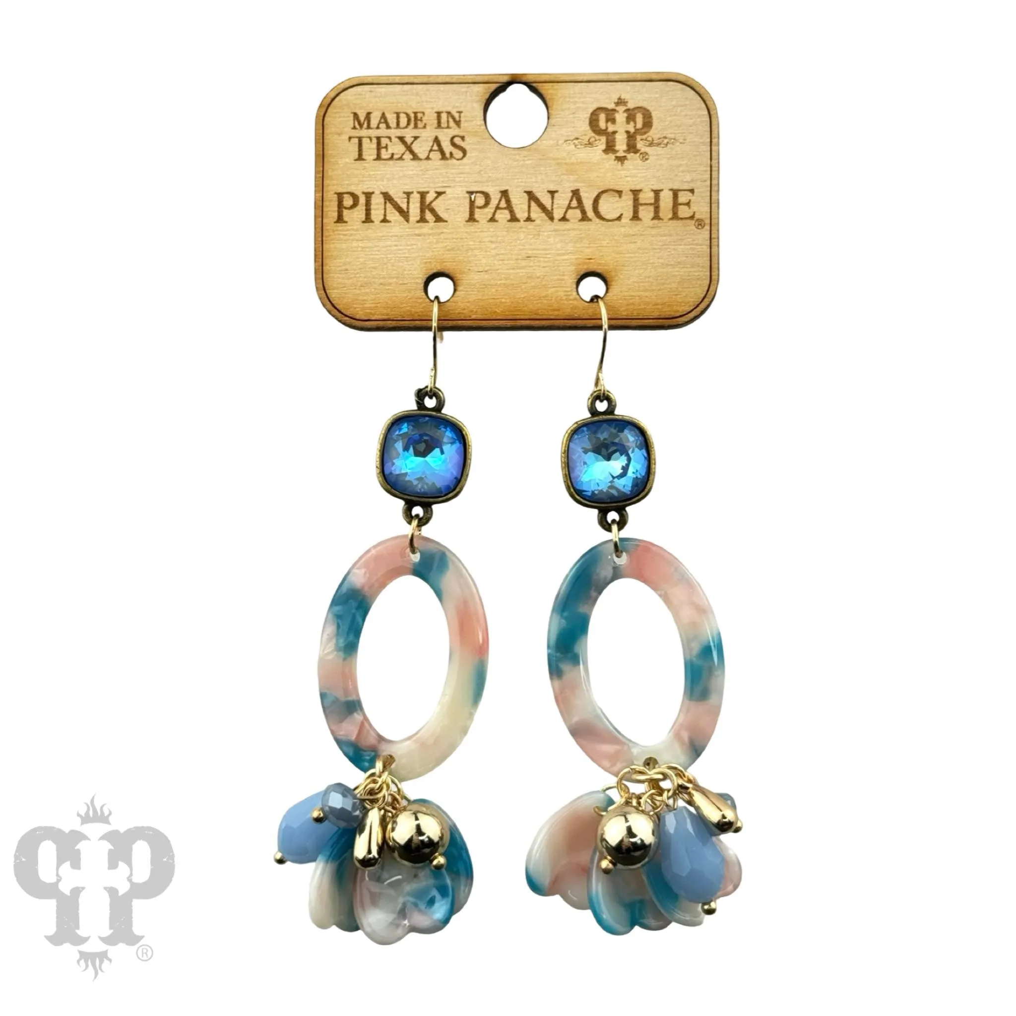 PP Ocean Delite Multi Oval Dangle Earrings