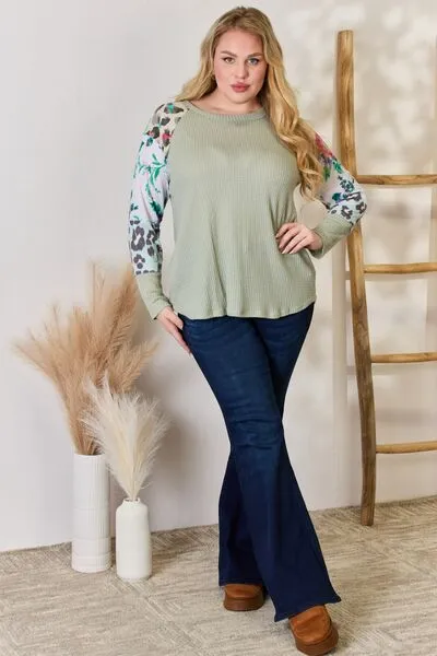Printed Round Neck Blouse