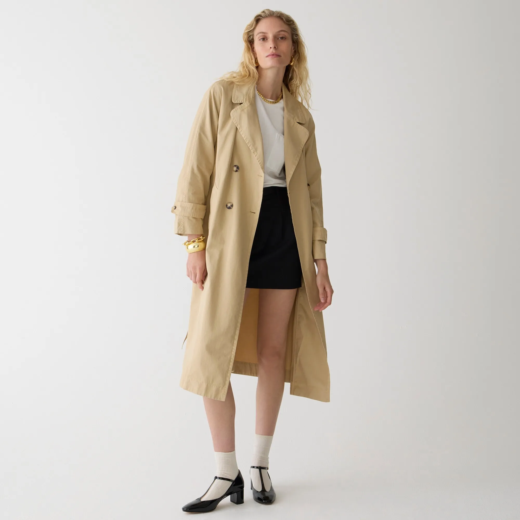 Relaxed heritage trench coat in chino