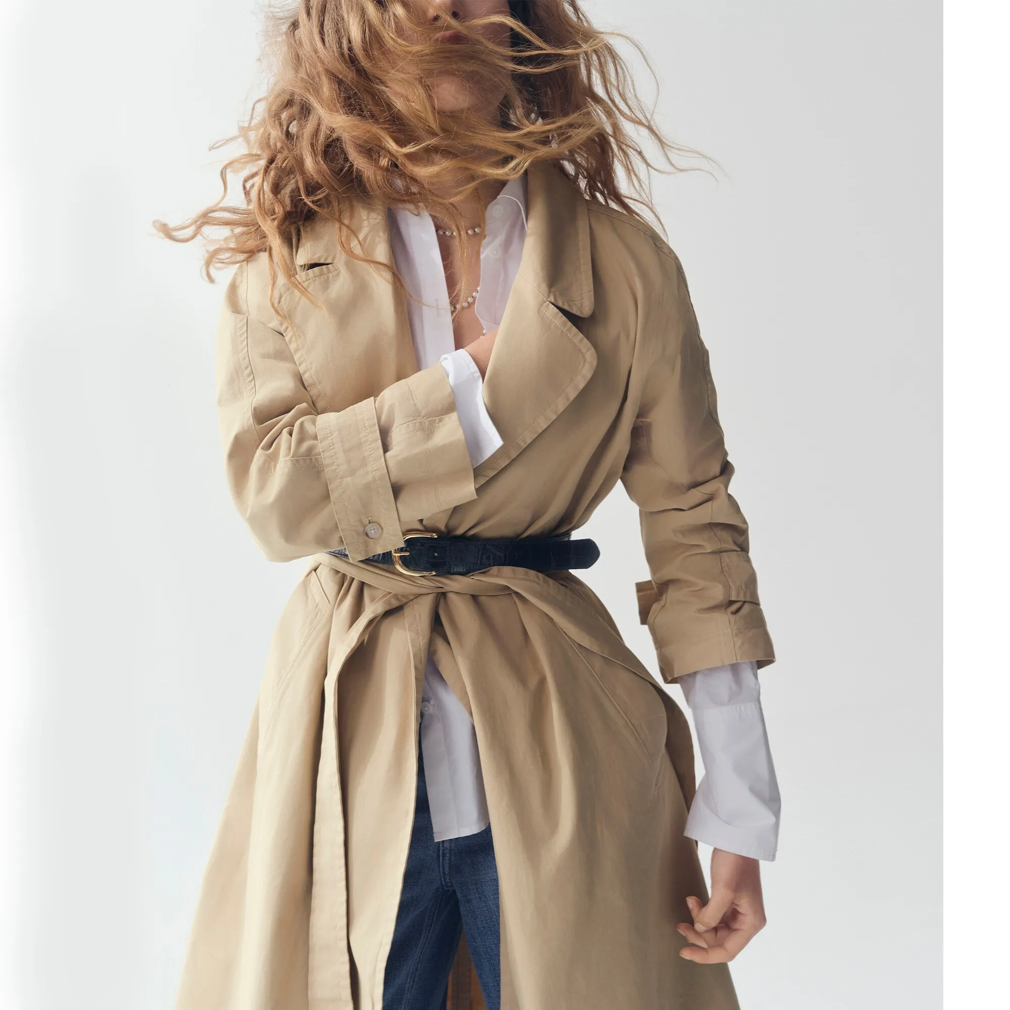 Relaxed heritage trench coat in chino