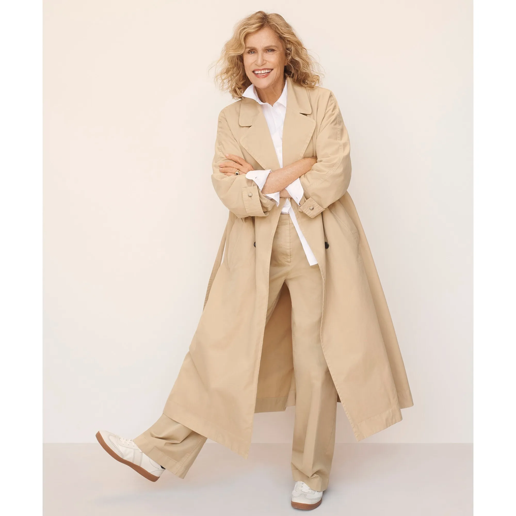 Relaxed heritage trench coat in chino