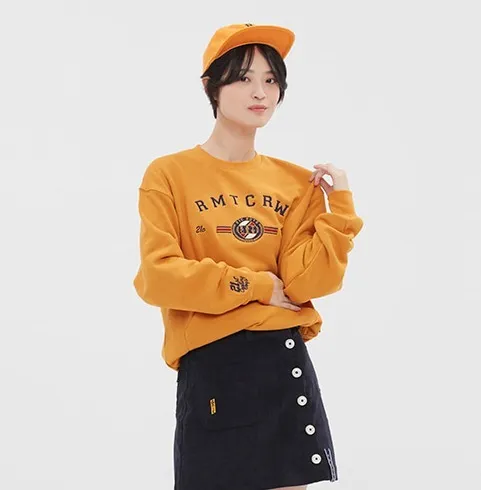 ROMANTIC CROWN  |Unisex Studded Street Style U-Neck Long Sleeves Cotton