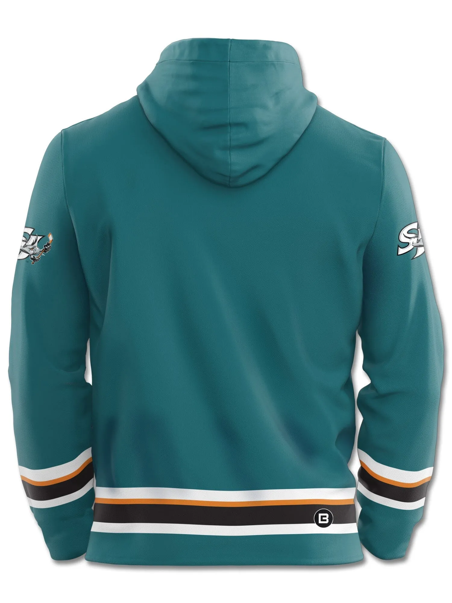 San Jose Barracuda Teal Alternate Hockey Hoodie