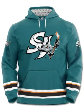 San Jose Barracuda Teal Alternate Hockey Hoodie