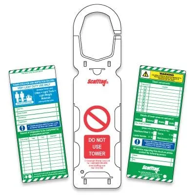 Scafftag Tower Pack - Box of 10 Holders, 20 Inserts & 1 Permanent Marker Pen - [SC-STSH368]